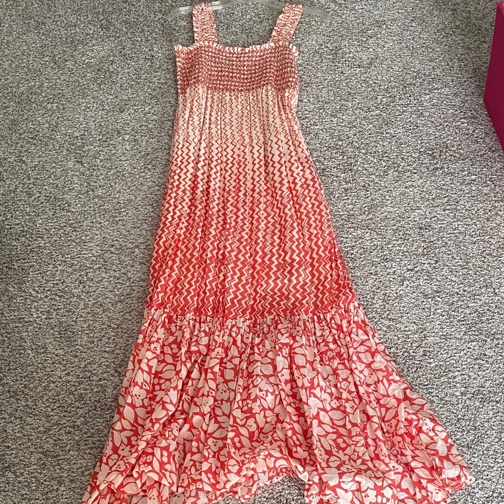 Elle Red and White Maxi Dress